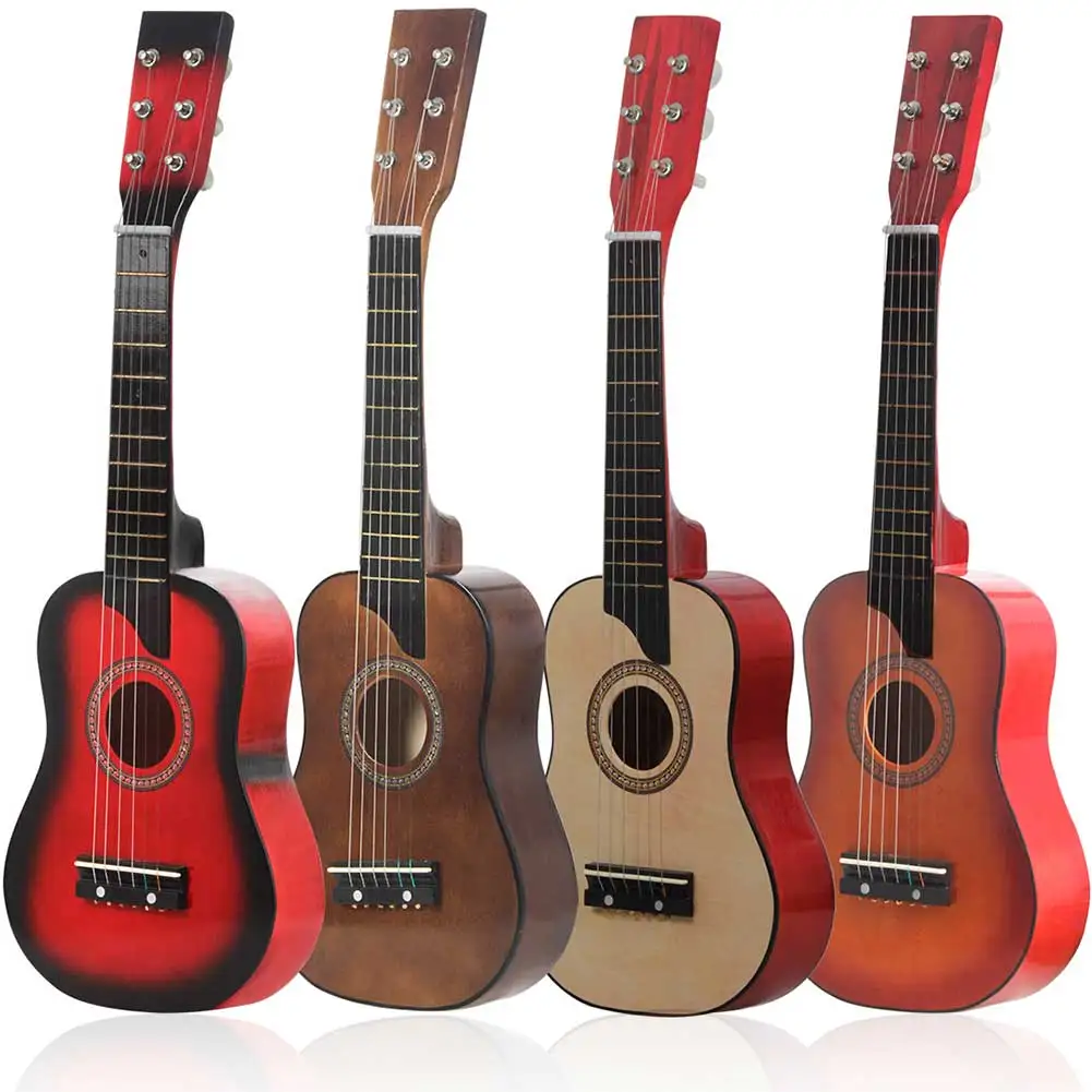 25-дюймовые миниатюрная гитара укулеле-липа шестиструнной деревянная детская игрушка гитара музыкальный инструмент гитара для начинающих высокое качество