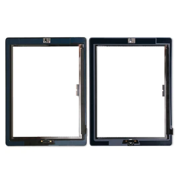

20Pcs/lot Touch Screen Glass Digitizer Assembly for iPad 3/ 4 with home button+ Adhesive Glue Sticker Replacement Repair Parts