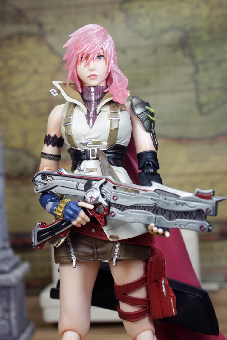 Оригинальная игра Arts KAI Final Fantasy XIIIFF13 Lightning Eclair Farron ПВХ фигурка Коллекционная модель игрушки без коробки