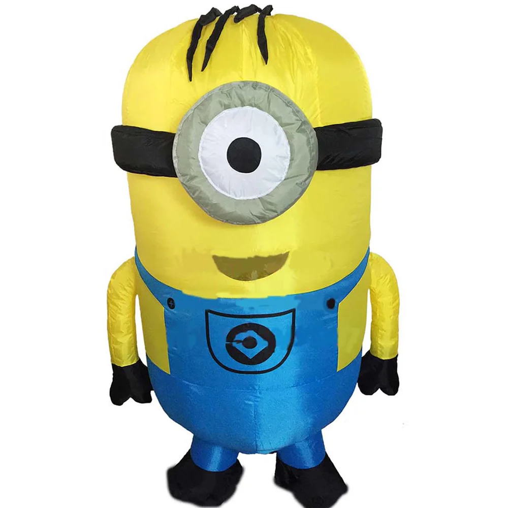 Men Women Inflatable Minion Costume Halloween Party Costumes Despicable Me Mascot Costume Minion Cosplay Clothing for Carnival