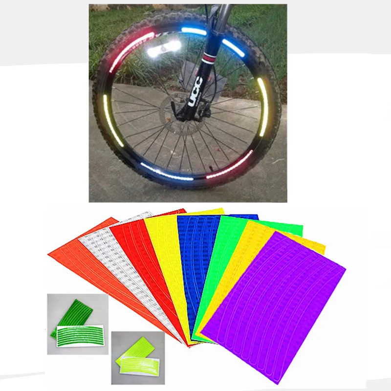 (1 Sheet=8pcs) X7 Bicycle Reflector Fluorescent Mtb Bike Bicycle