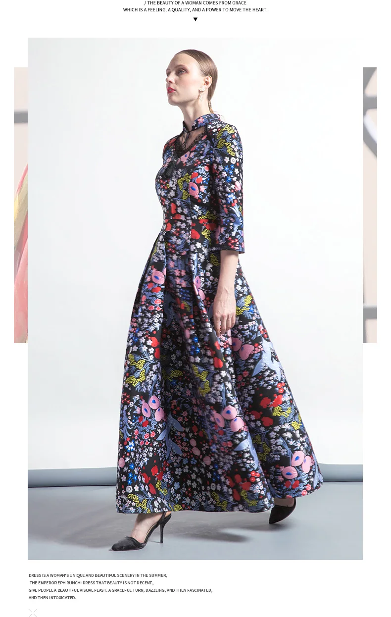 Роскошное винтажное жаккардовое весеннее длинное платье с v-образным вырезом вечернее платье в стиле Лолита Ночная макси Одежда Качественные платья DH1005