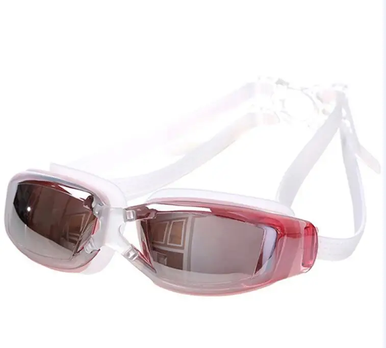 Новинка унисекс Профессиональный Водонепроницаемый Анти-туман УФ Защита HD очки для плавания очки Горячая 4 цвета выбор - Цвет: pink