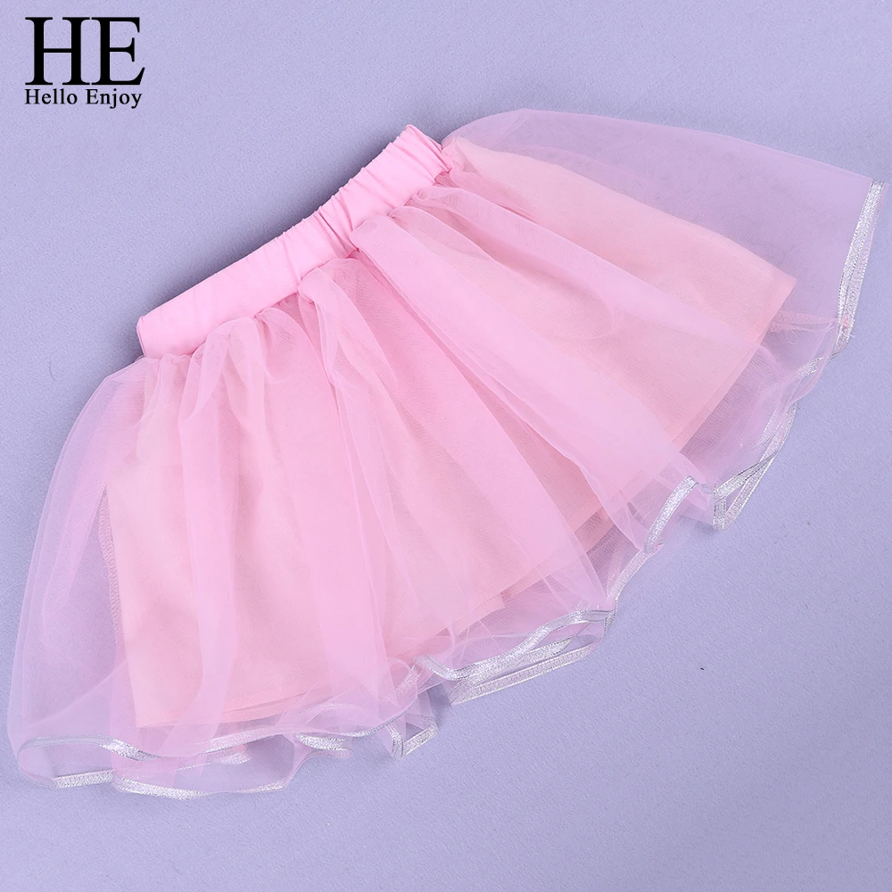 

HE Hello Enjoy Toddler Girls Clothing Pink Ballet Dance Fluffy Pettiskirts Skirt Tutu For Girls Party Ball Gown Children Skirt