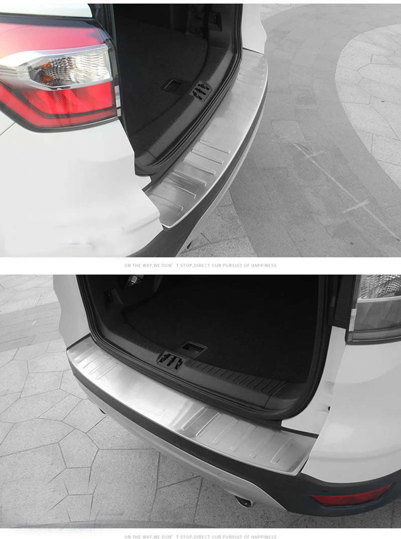 Нержавеющая сталь заднего бампера протектор Подоконник Магистральные протектора плиты отделкой стайлинга автомобилей для Ford Kuga 2013