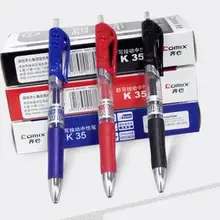 12 шт., черные, красные, синие гелевые ручки, деловая авторучка, углеродный пресс 0,5 мм, офисные принадлежности