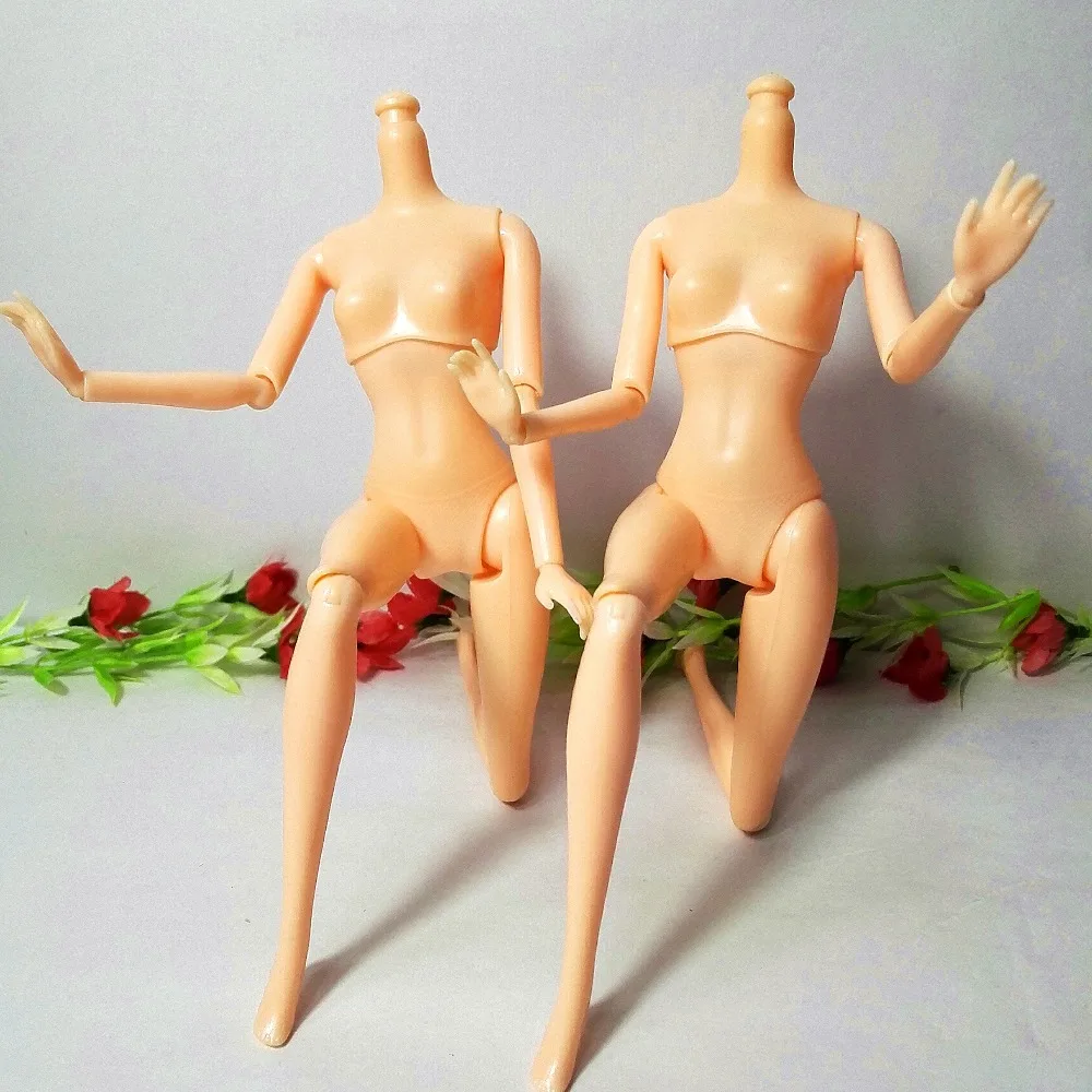 

New 2pcs Naked Body Necessary For DIY 11 Joints Doll Body Without Head For Barbie Doll Free Shipping