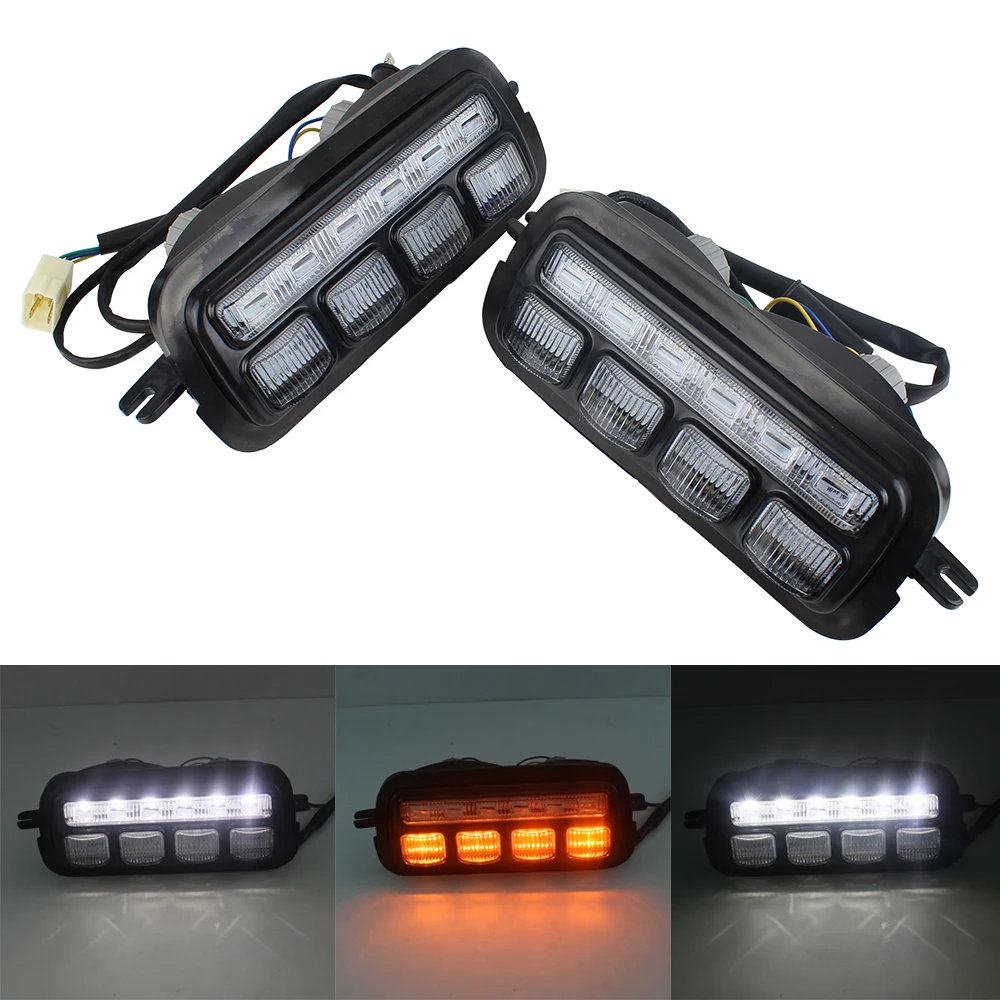 

LED DRL lights with running turn signal PMMA / ABS plastic function accessories car styling tuning for Lada Niva 4X4 1995