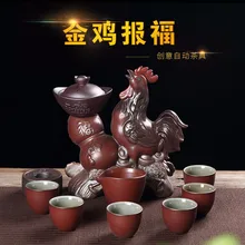 Прямая с фабрики, Высококачественная грубая керамика, чайный набор, креативный автоматический чайный набор кунг-фу, чайная церемония, торжественный подарок