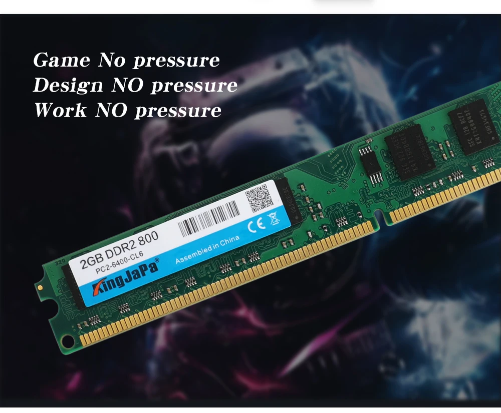 Kingjapa DDR2 2GB Ram 800MHz PC2-6400 Desktop PC DIMM Memory RAM For AMD System High Compatible 240 pins 667MHz New