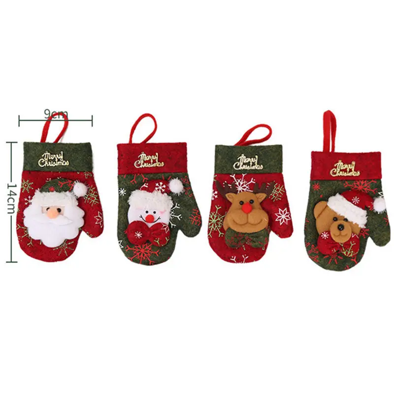 4Pcs/Lot Table Dinner Decor Cute Cutlery Suit Knifes Folks Bag Holder Pockets Xmas New Year Decor Christmas Decorations For Home christmas decorations