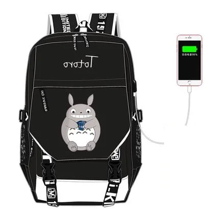 

Anime Totoro backpack UNISEX student school bag preppy style usb charge backpack