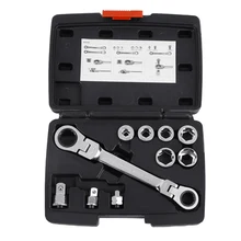 15IN1 Steel Auto Head Socket Wrench Combination Tool Ratchet Handle Wrench Spanner Set of Hardware Car Repair Hand Tools