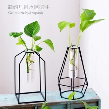 

Ins Europe Dried Flowers Flower Arrangement Glass Goods Of Furniture For Display Rather Than For Use Decoration Bottle Concise