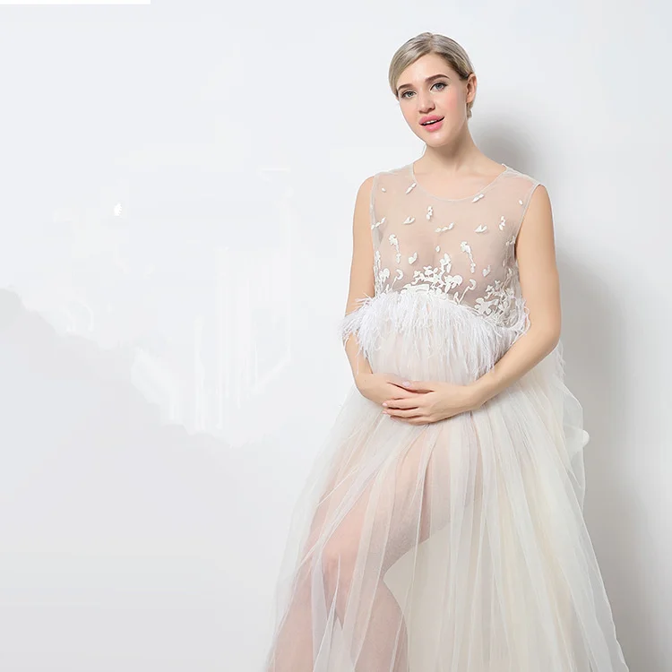 New Style Sexy Modal Organza See-through Dress Women Ladies Pregnant Loose Soft Large Size Sleeveless Long Maternity Dress New Style Sexy Modal Organza See-through Dress Women Ladies Pregnant Loose Soft Large Size Sleeveless Long Maternity Dress