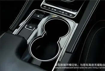

Matt Interior ABS Console Gear BOX Front Water Cup Holder Frame Cover Trim For Jaguar F-Pace X761 2016 2017