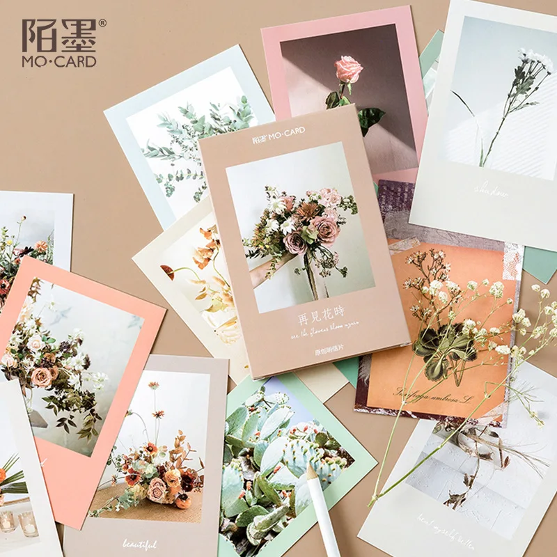 

30sheet/pack Vintage Style Postcard Set Flower Greeting Card Birthday Letter Envelope Card for Wedding School Stationery Gift
