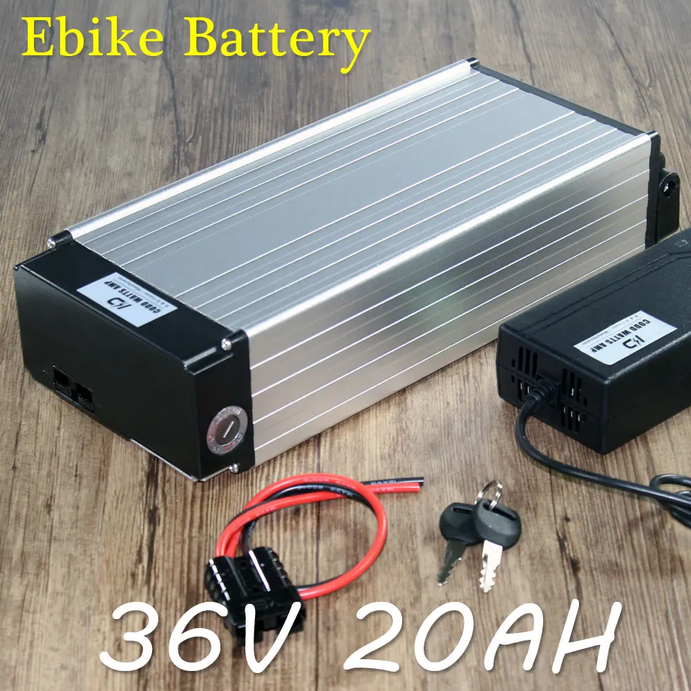 

electric bike battery 36V 20AH Lithium ion Rear rack aluminum alloy 10S Li-ion scooter battery