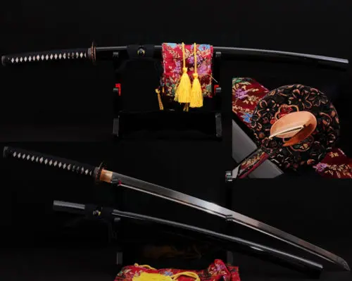 

41''HAND FORGE JAPANENSE SAMURAI SWORD KATANA FOLDED STEEL FULL TANG IRON TSUBA
