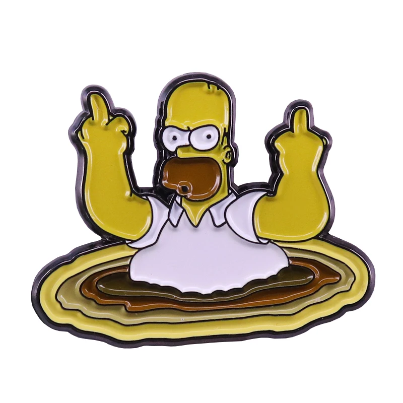 

Frappuccino escape badge Homer Simpson swirl pin pop anime collection