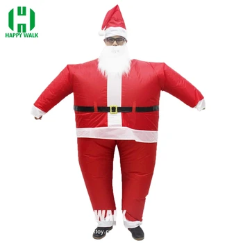 

Free Shipping 2020 Hot Selling Christmas Inflatable Costume Santa Claus Hat Clothing & Accessories Suits False Beard 3 Package
