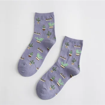 

1 Pair 2018 New Cotton Socks Womens Socks Ankle High Printed Casual Girls Novelty Cool Funny Socks Female clothes Spring Autumn