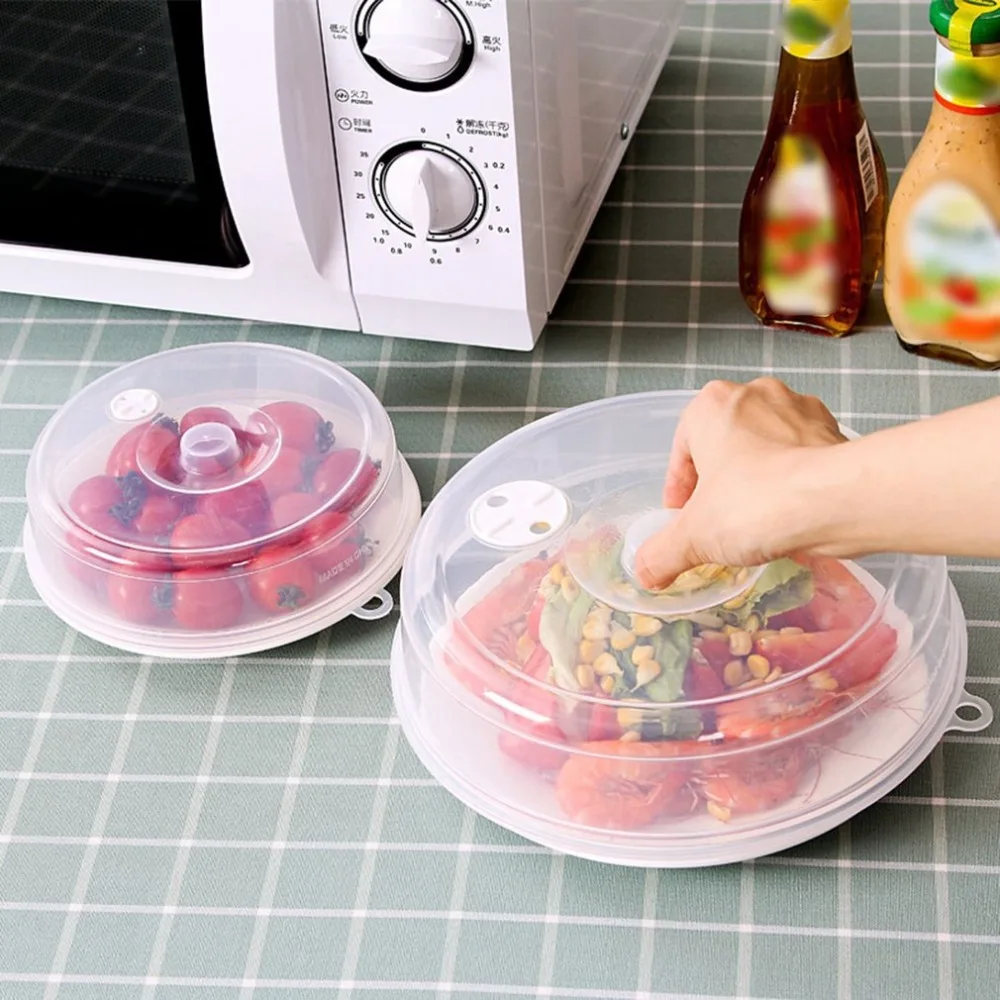 

Microwave Plate Cover Lid with Steam Vents Fresh-keeping Bowl Cover Stackable Microwave Splatter Cover Sealing Disk Cover