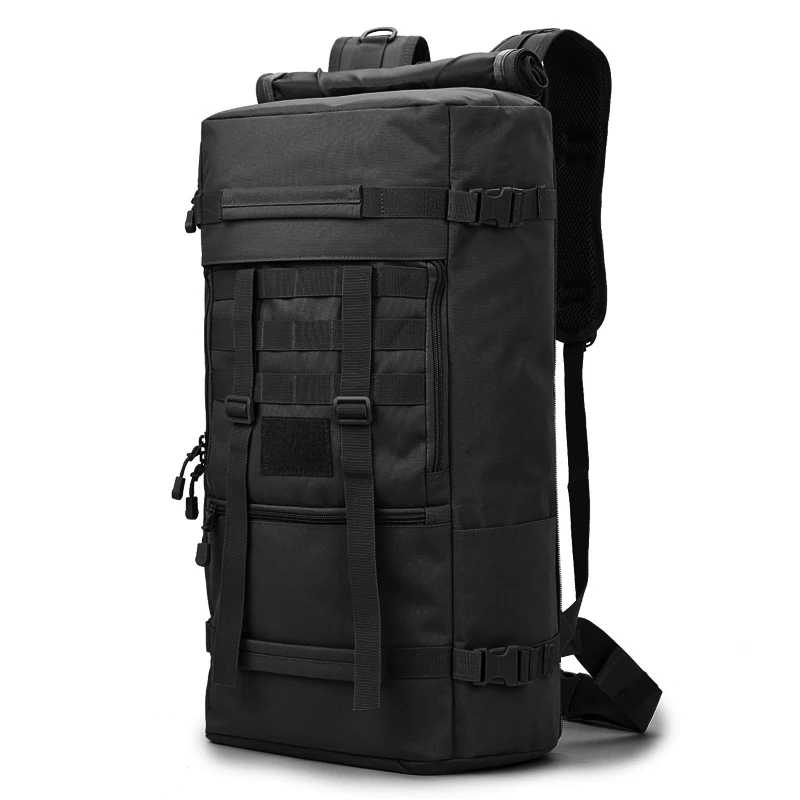 Nylon Wearable Outdoor Camping Bag Tactical Outdoor Backpack Waterproof For Camping Cycling Durable 5 Colors - Цвет: Black