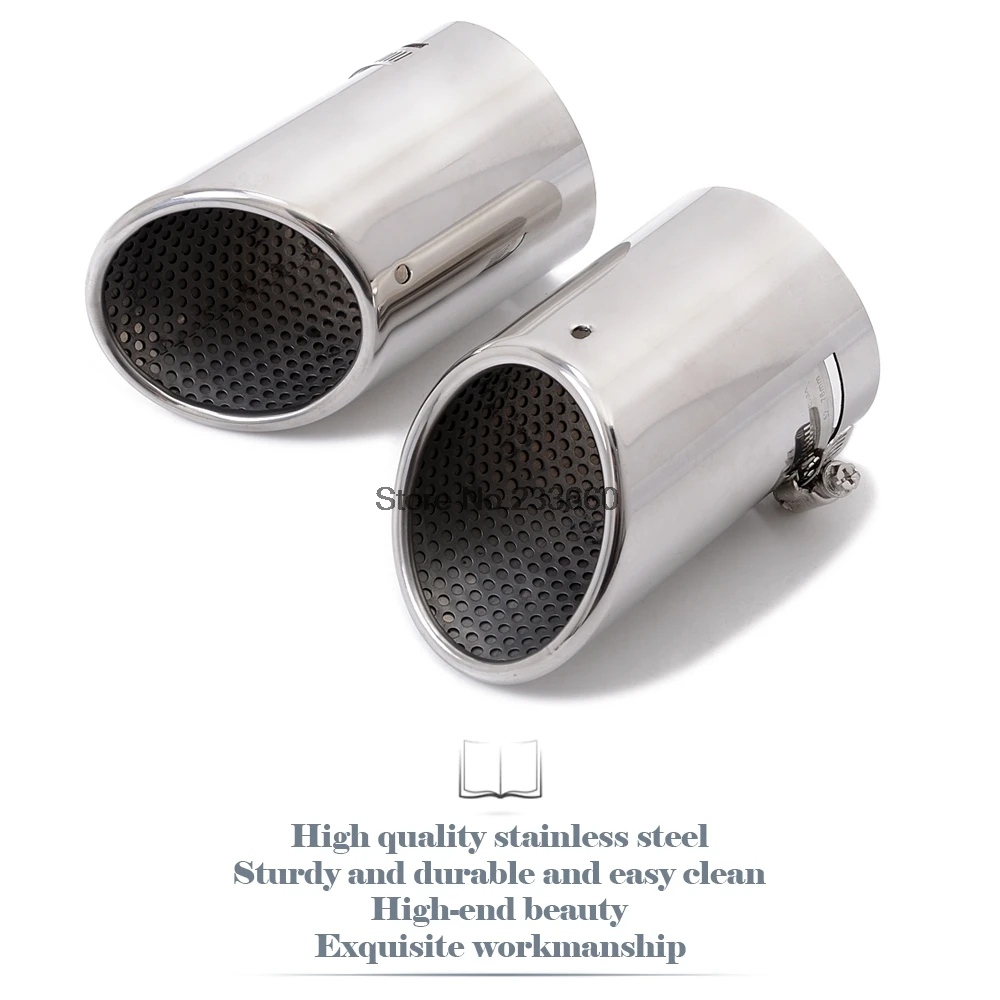 For Volkswagen VW Tiguan 2009-2012 Stainless Car Exhaust Pipe Tip Muffler Pipes