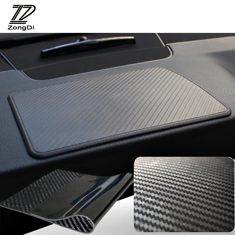 ZD 1X Car PVC non-slip mat Carbon fiber For Opel astra h g insignia Citroen c4 c5 c3 Volvo xc90 v70 s80 Mini cooper accessories |