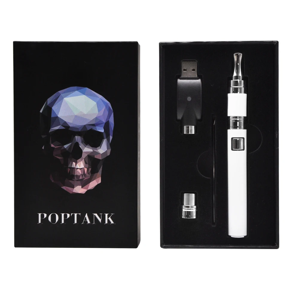 

Longmada Pop Tank Super Slim Battery Ceramic Heating Coil Atomizer Dab Pen Starter Kit Chamber Vaporizer Wax Vapor Core 510