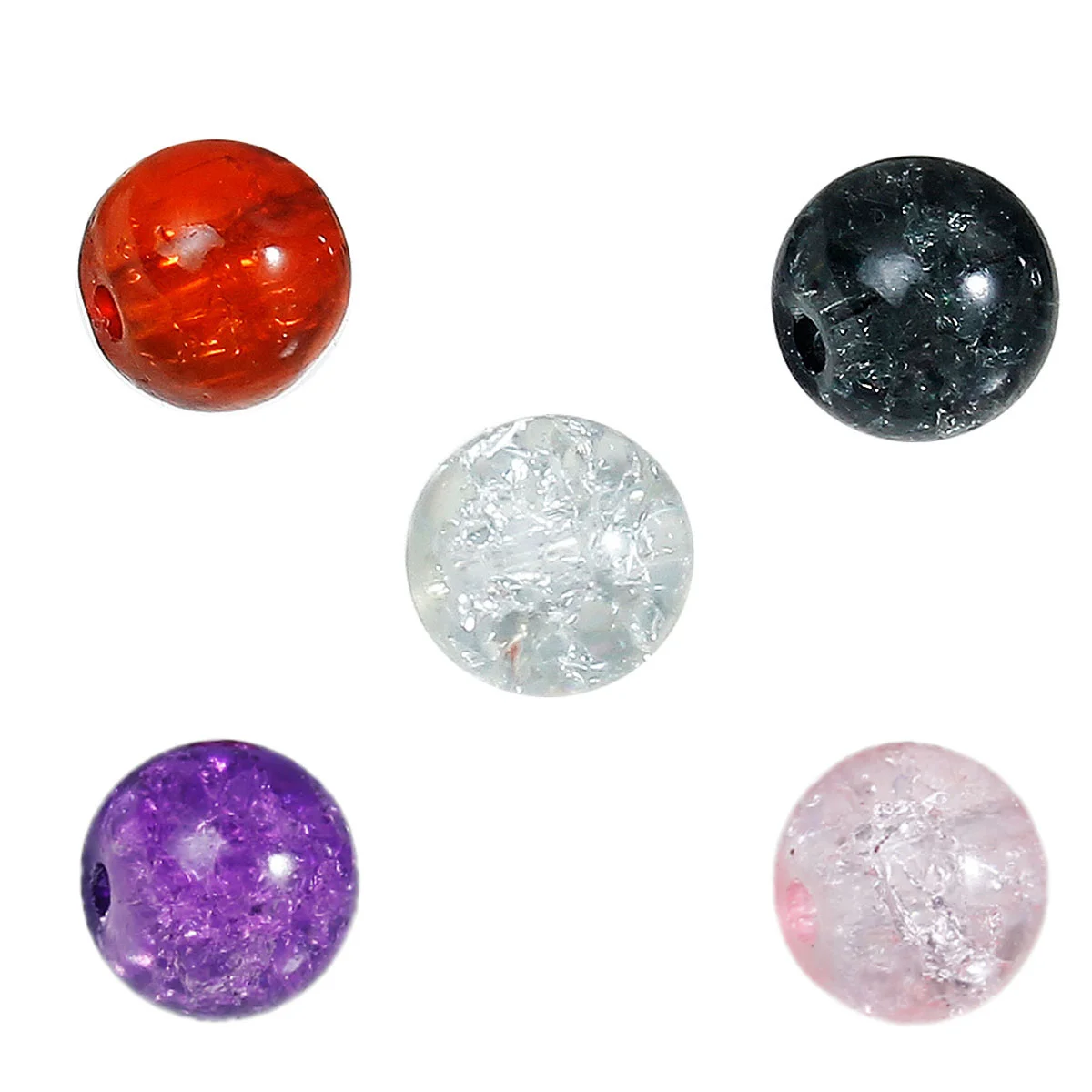 DoreenBeads 100 смешанных хрустальных стеклянных круглых бусин диаметром 8 мм. (B05640)