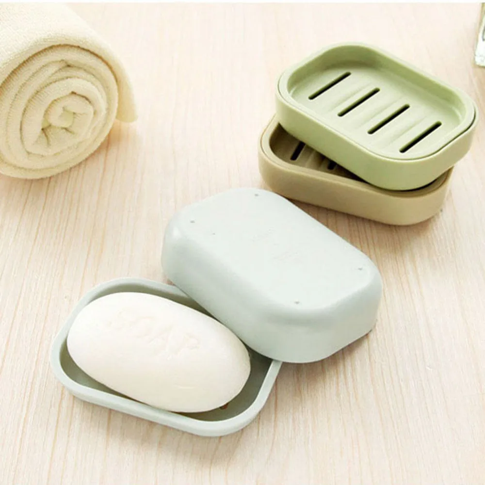 4 Colors Soap Dish Plastic Washroom Bathroom Soap Dishes Box Holder