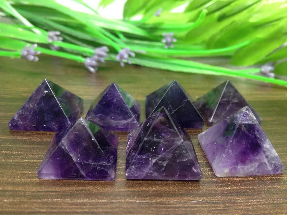 

5 pcs Amethyst Crystal Healing Pyramid Amethyst Pyramid for Crystal
