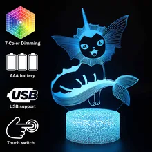 Карманный 3D светодиодный светильник monster, настольная лампа, иллюзия, ночник, амин, 7 цветов, изменение 3AA, USB с питанием от аккумулятора, лампа MY130, Прямая поставка