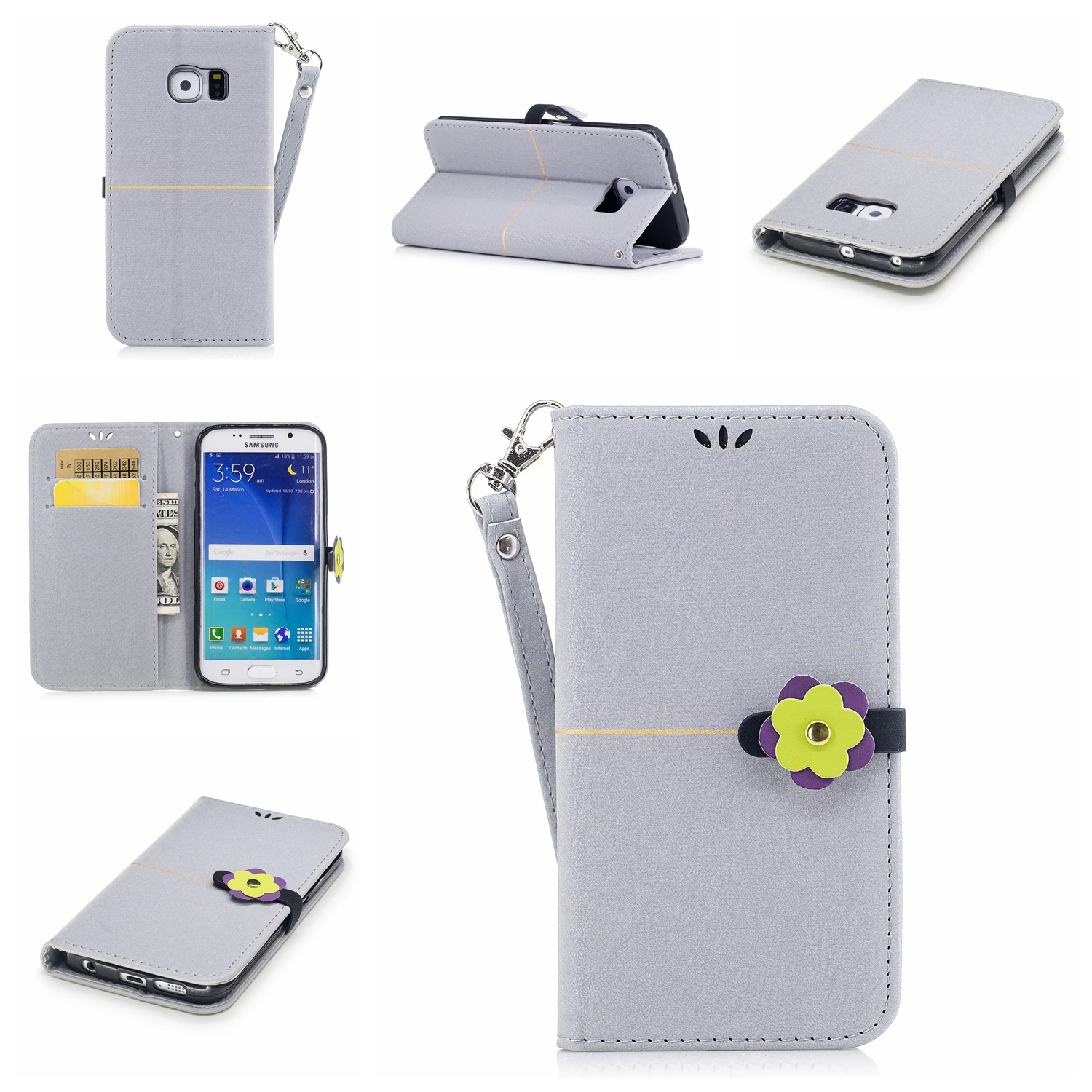 Flip Case S6e for Samsung Galaxy S6 Edge S6Edge Zero G925F Case Phone Leather Cover for Samsung