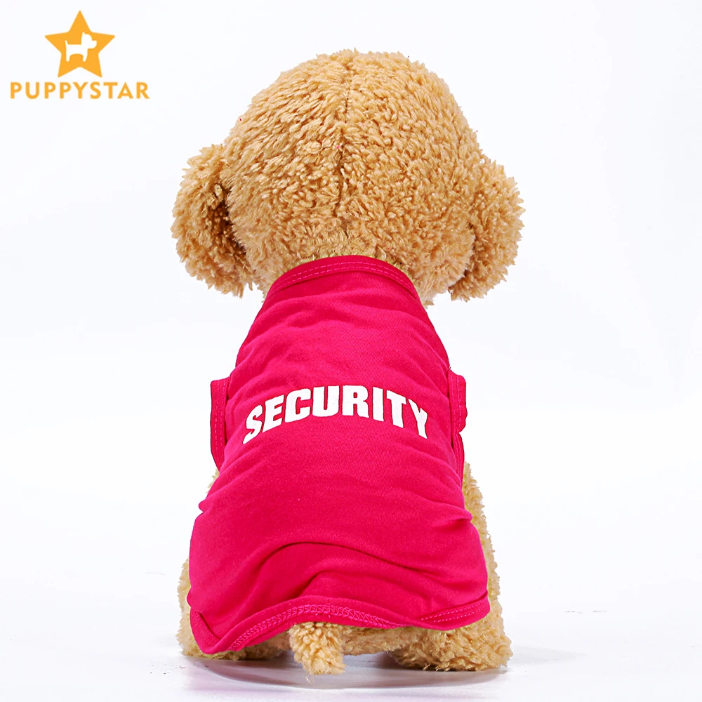 Summer Solid Cotton Dog Vest Leisure Security Dog Cothes Puppy Outfit