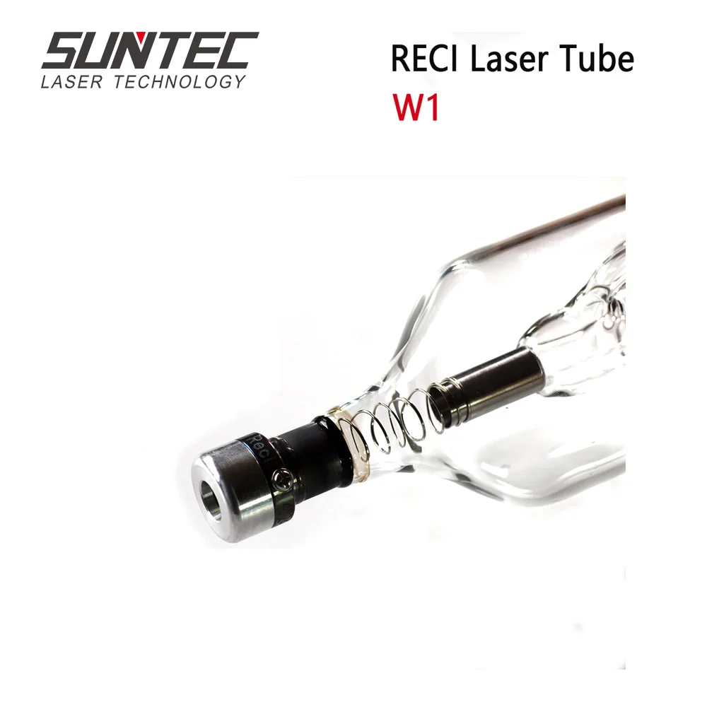 Cheap SUNTEC Reci W1  CO2 Laser Tube 75W  for CO2 Laser Engraving Cutting Machine  Length 1050 Dia. 80mm with Wooden Box Packing