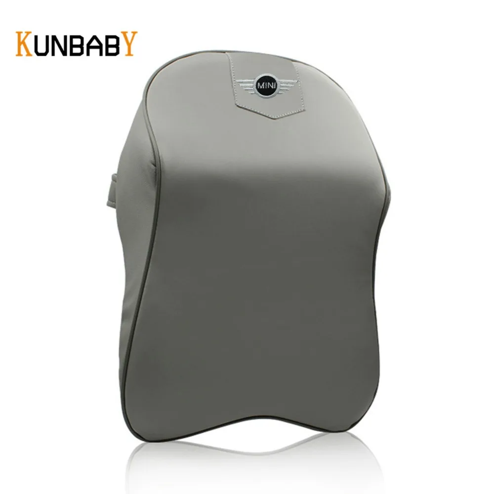 KUNBABY 1 шт. Кожаная подушка для шеи автомобиля пены памяти авто подголовник крышка