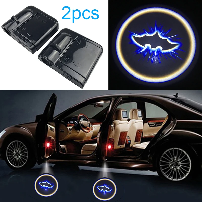 

2pcs Wireless Car Door Projector Lights Auto Mount Welcome Courtesy Light Universal LED Laser Projection Logo Ghost Shadow Lamp