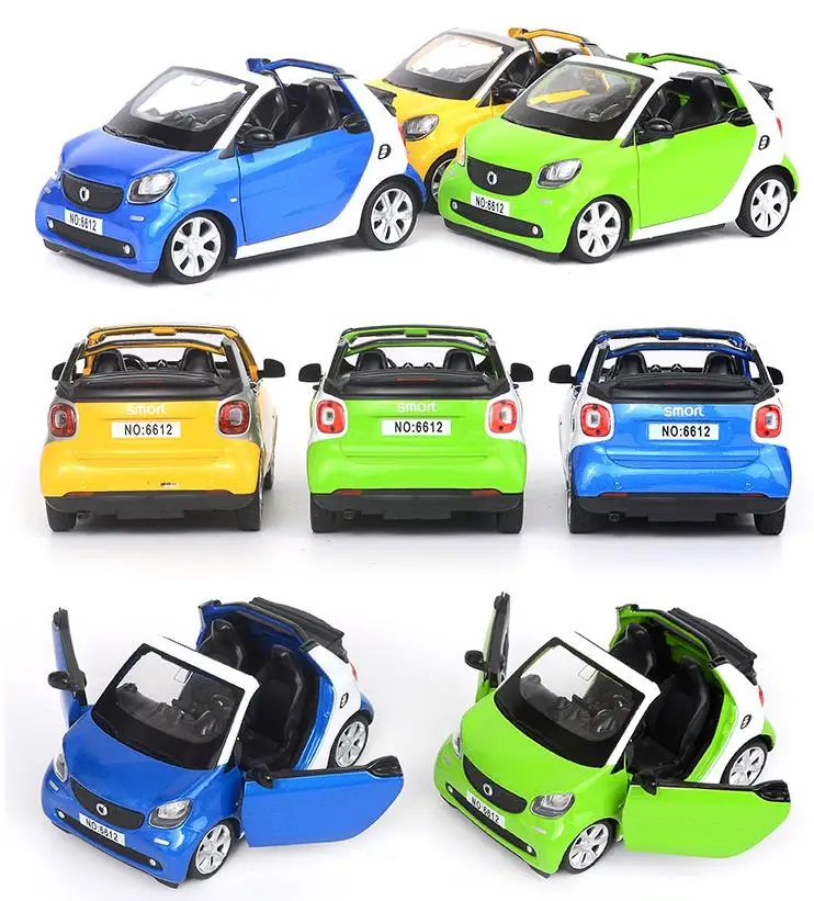 

High simulation convertible smart model car,1: 32 alloy pull back car model,musical&flashing,collection model,free shippping