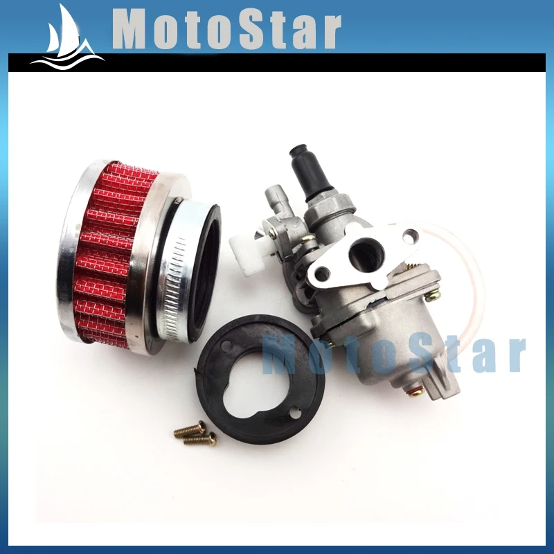Stack per 2 Stroke 47cc 49cc Parti di Motore Moto Bambini ATV Quad Dirt Pocket Bicicletta Minimoto SYUN Filtro Carburatore Carb Carby Rosso Air