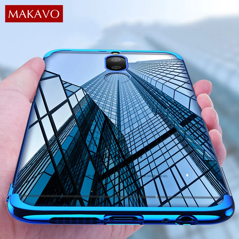 

MAKAVO For Huawei Mate 10 Lite Case 3D Laser Plating Luxury TPU Soft Transparent Cover For Huawe Nova 2i Bright Phone Cases