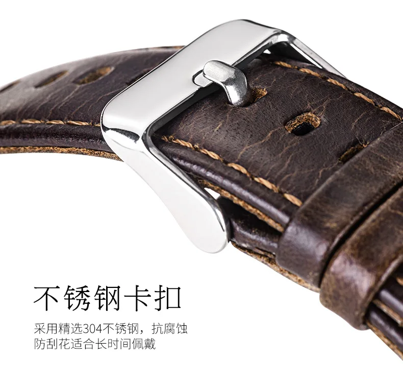 НОСО 22 мм Винтаж коровьей ремешок для Huami AMAZFIT спортивные Смарт часы пояса из натуральной кожи браслет с Quick Release шпильки
