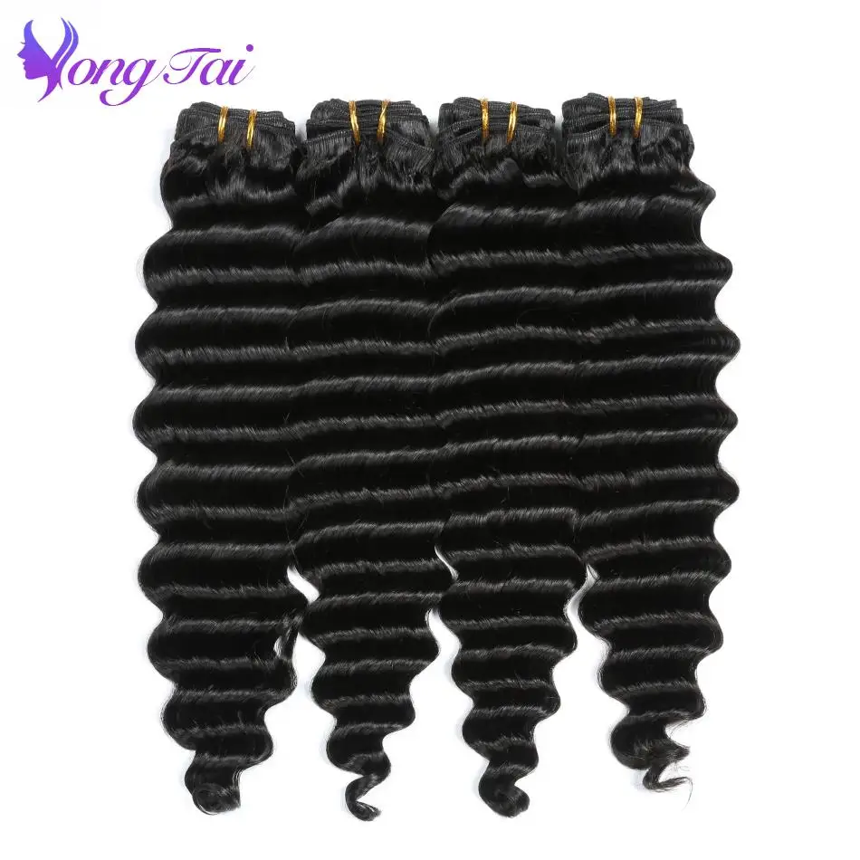 

Yuyongtai Hair Products Peruvian Deep Wave Hair Extensions 9 Bundles Totally Remy Hair Can Be Dyed Natural Color 10-26 Inch