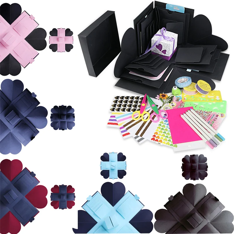 

WEIGAO DIY Handmade Love Explosion Box Gift Box Valentines Day Favor Surprise Exploding Box Wedding Decoration Birthday Supplies