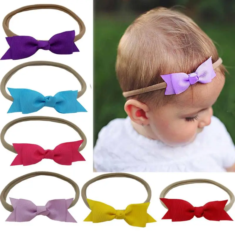 

10pcs/set Baby Girls Hair Bands Children Girls Elastic Coloful Bowknot Headbands Lovely Hair Accessories