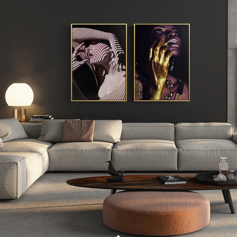 

Modern Artistic Models Canvas Painting Posters And Print Unique Decor Wall Art Pictures For Living Room Bedroom Aisle Studio