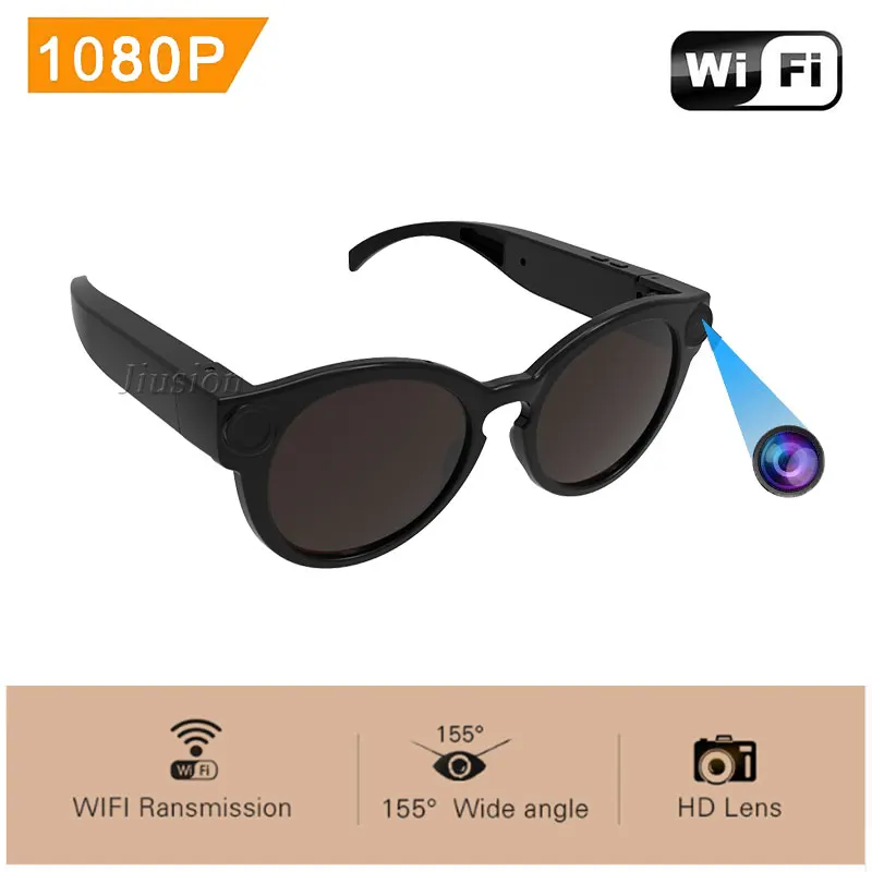 

Fashion Glasses Portable Smart Mini WiFi Camera Digital Video Audio Recorder Screen Sunglasses Outdoor Micro IP Camcorder