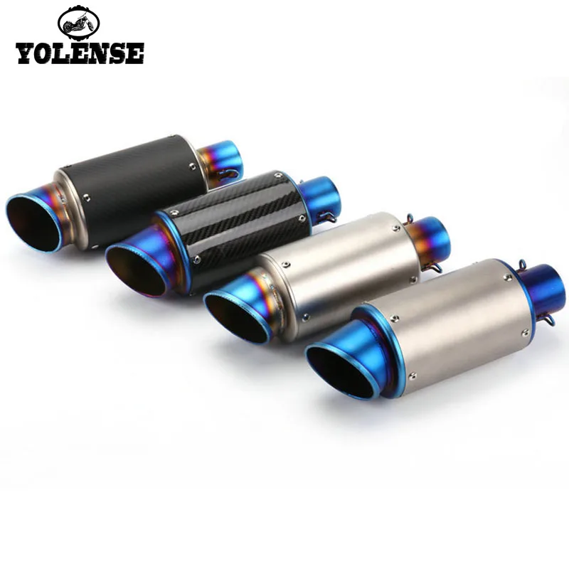 Para YAMAHA YZF-R1 YZF R1 FZ1 MT-07 XJ6 MT-09 YZFR125 MT 07 09 Universal 51mm de escape de la motocicleta silenciador tubo de fibra de carbono de la CESPAP